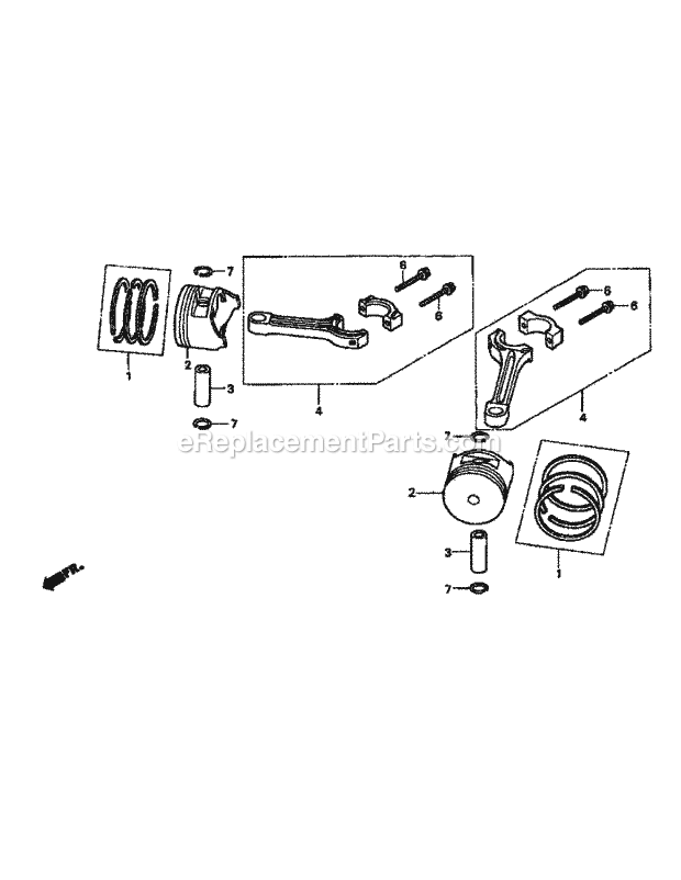 Gxv620k1 Piston Diagram and Parts List for M48-HN 53BB5E6V750 Cub Cadet Sprayer